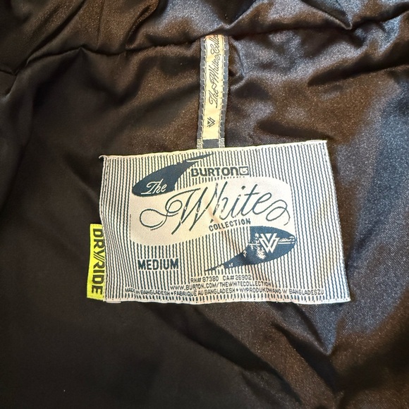 Burton “The White Collection” Snowboard Jacket - M - Picture 3 of 5